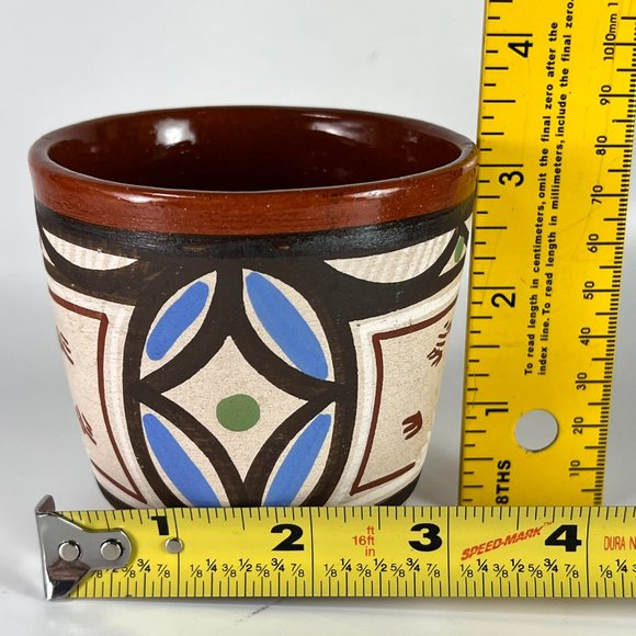 Red Clay Artisan Handcrafted Hand Painted Pot Vase Venezuela Souvenir Gift - Picture 9 of 10